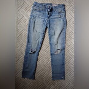 AG Adriano Goldschmied Light Blue Distressed Skinny Jeans